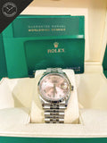 DateJust quadrante Rosa e numeri romani con cinturino Jubilee 36 mm