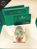 Daydate 40 mm Oro Rosè Quad. Verde