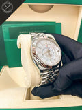 Sky dweller quandrante Bianco e cinturino Jubilee 42 mm