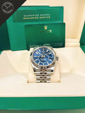 Sky dweller quadrante Blu e cinturino jubilee 42 mm