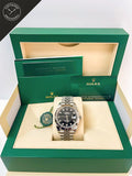 DateJust quadrante Nero con diamanti e cinturino Jubilee 41 mm