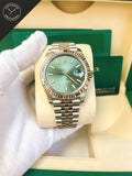 DateJust quadrante Verde e cinturino Jubilee 41 mm