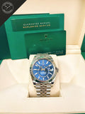Sky dweller quadrante Blu e cinturino jubilee 42 mm