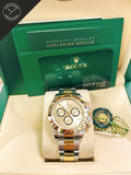 Daytona in Acciaio e oro giallo con Quadrante in Oro 40mm