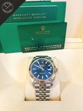 Datejust quadrante Blu e cinturino Jubilee 41 mm