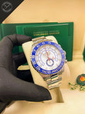 Yatch master 44 mm Acciaio ghiera blu ceramica