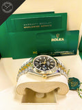 Datejust cinturino Jubilee in Acciaio e oro giallo Quadrante Nero 41 mm