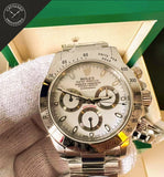 Daytona in Acciaio con quadrante Bianco 41 mm