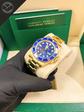 Submariner in Oro giallo quadrante blu 41 mm