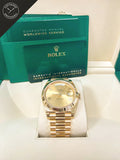 Daydate Oro Giallo quadrante oro giallo con numeri romani 40 mm