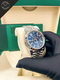 Sky dweller quadrante Blu e cinturino jubilee 42 mm