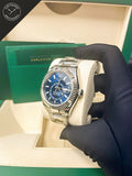 Sky dweller quadrante Blu e cinturino Oyster 42 mm