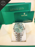 DateJust quadrante Verde e cinturino Jubilee 41 mm