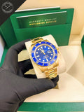 Submariner in Oro giallo quadrante blu 41 mm