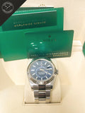 Sky dweller quadrante Blu e cinturino Oyster 42 mm