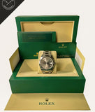 Datejust quadrante Grigio con diamanti e cinturino Oyster 41 mm