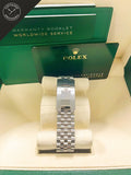 DateJust quadrante Grigio con diamanti e cinturino Jubilee 41 mm