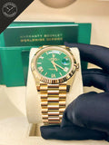 Daydate Oro Giallo Quadrante Verde 40 mm
