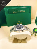 DateJust quadrante Blu con diamanti e cinturino Jubilee 36mm