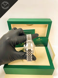 DateJust quadrante Nero con diamanti e cinturino Jubilee 41 mm