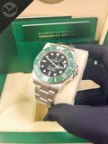 Submariner ghiera ceramica verde e quadrante nero 41mm
