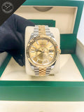 Sky dweller Acciaio e oro Quadrante Oro 42 mm