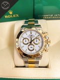 Daytona acciaio e oro giallo  Quadrante Bianco 40mm