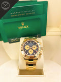 Daytona in Oro Giallo con Quadrante Nero 40mm