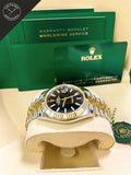 Datejust cinturino Jubilee in Acciaio e oro giallo Quadrante Nero 41 mm