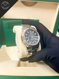 Sky dweller quadrante Blu e cinturino Oyster 42 mm