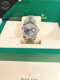 DateJust quadrante Grigio e cinturino Jubilee 41 mm