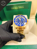 Submariner in Oro giallo quadrante blu 41 mm