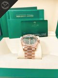 Daydate 40 mm Oro Rosè Quad. Verde