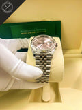 DateJust quadrante Rosa e numeri romani con cinturino Jubilee 36 mm