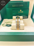 DateJust cinturino Jubilee in Acciaio e oro giallo con Quadrante oro e diamanti 41 mm