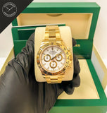 Daytona 40mm Oro giallo Quad Bianco