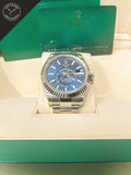 Sky dweller quadrante Blu e cinturino Oyster 42 mm