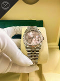 DateJust quadrante Rosa e numeri romani con cinturino Jubilee 36 mm