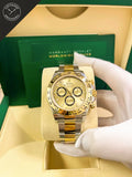 Daytona in Acciaio e oro giallo con Quadrante in Oro 40mm