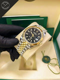 Datejust cinturino Jubilee in Acciaio e oro giallo Quadrante Nero 41 mm