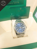 Sky dweller quadrante Blu e cinturino Oyster 42 mm